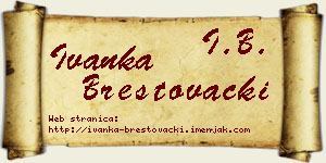 Ivanka Brestovački vizit kartica